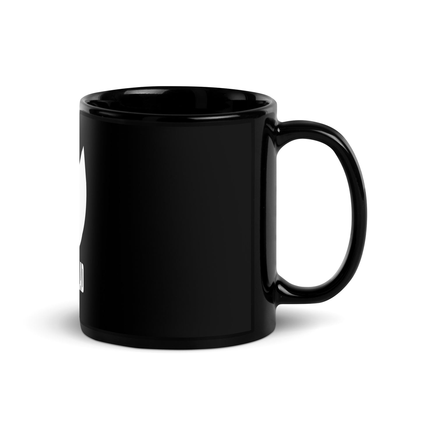 Black Glossy Crazy Cat Lad Mug