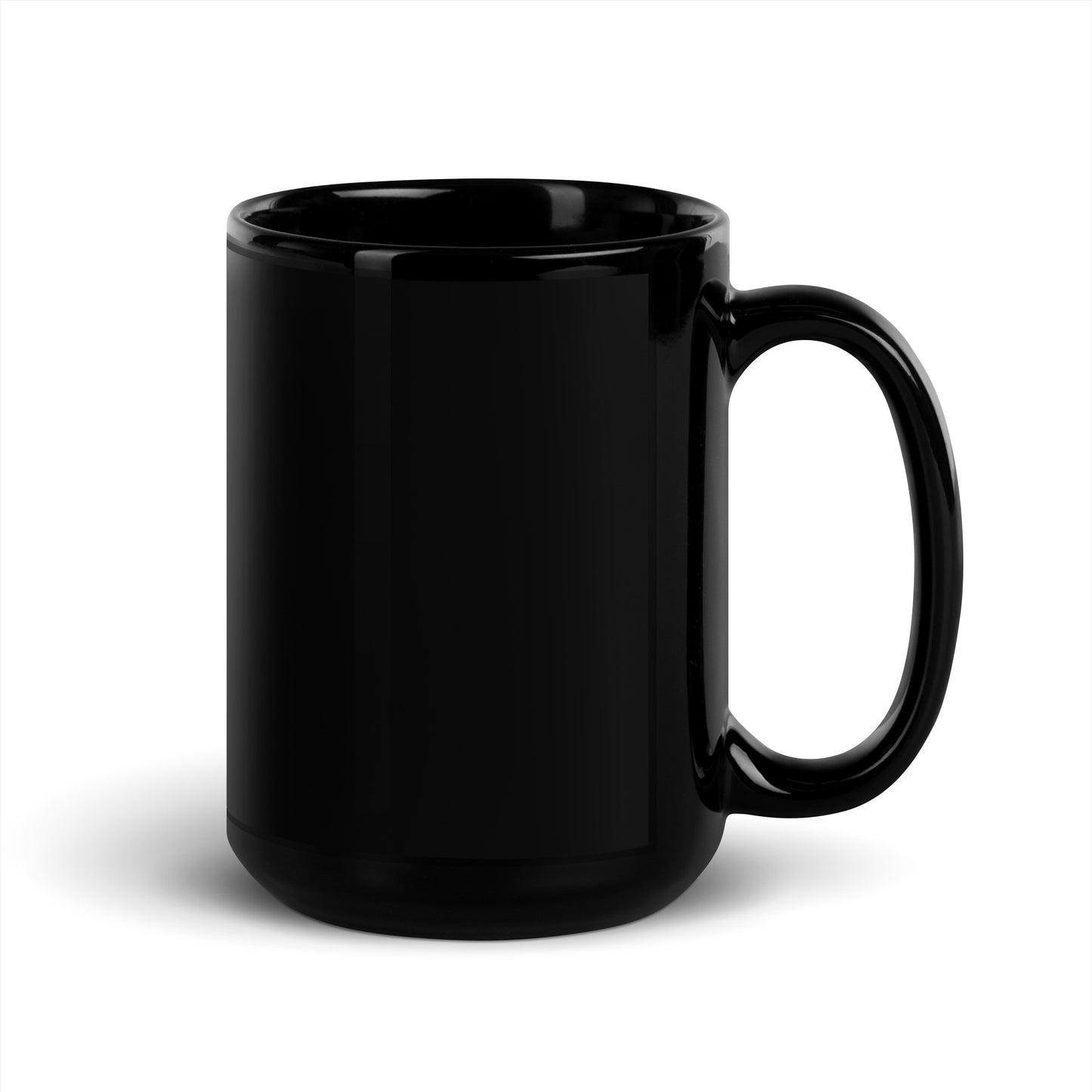 Black Glossy Crazy Cat Lad Mug