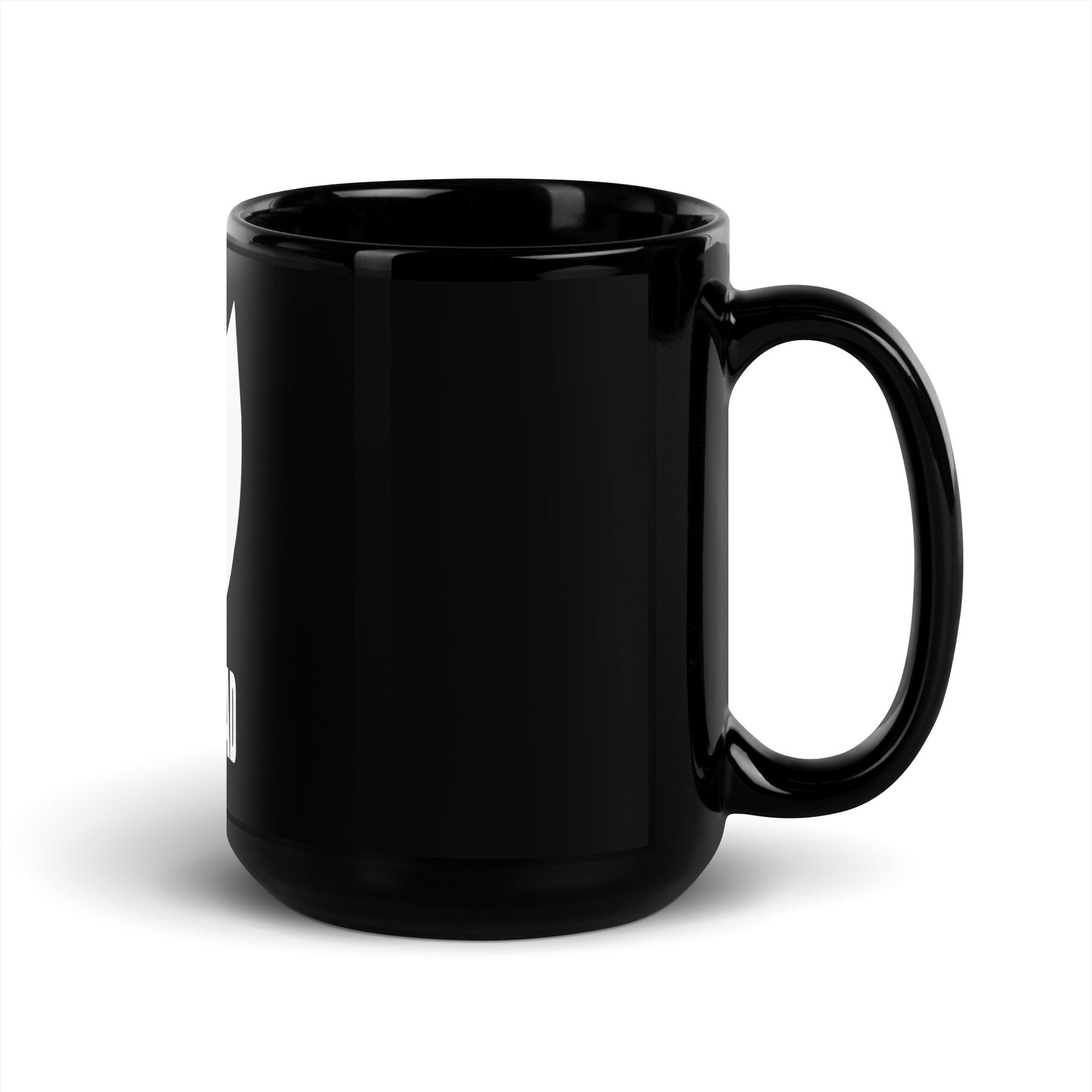 Black Glossy Crazy Cat Lad Mug