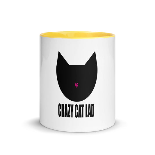 Crazy Cat Lad Mug with Color Inside